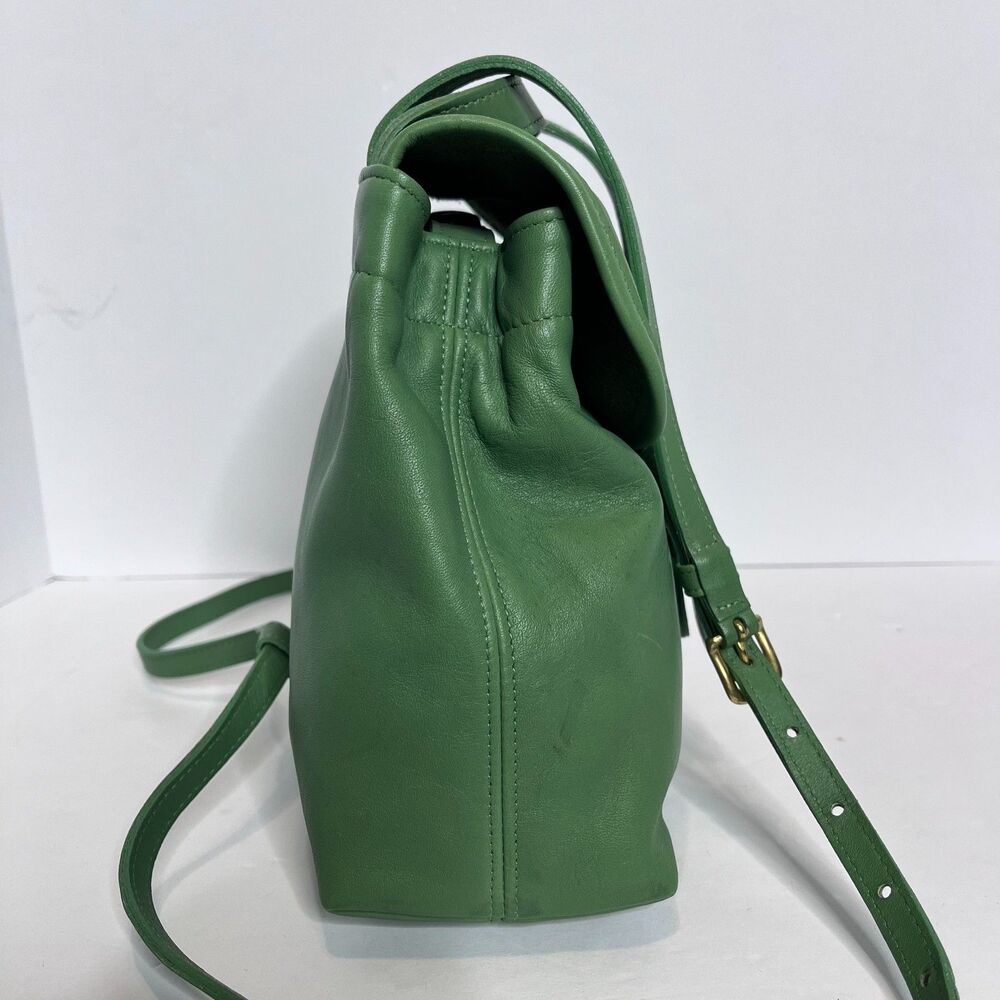 Coach Vintage Pear Green Leather Mini Bantam Backpack Brass Hardware USA - Picture 5 of 16